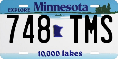 MN license plate 748TMS