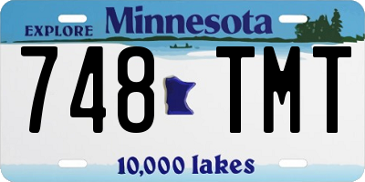 MN license plate 748TMT