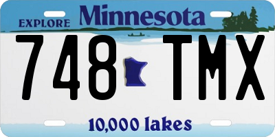 MN license plate 748TMX