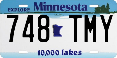 MN license plate 748TMY