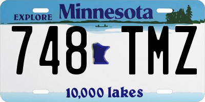 MN license plate 748TMZ
