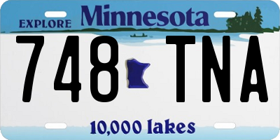 MN license plate 748TNA
