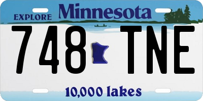 MN license plate 748TNE