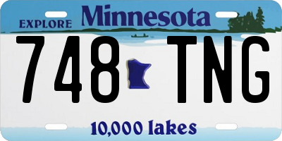 MN license plate 748TNG