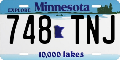 MN license plate 748TNJ
