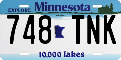 MN license plate 748TNK