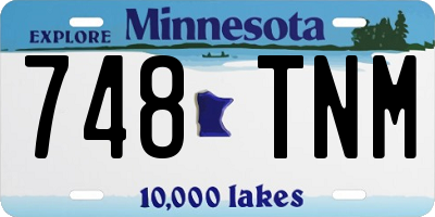 MN license plate 748TNM