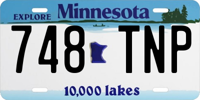 MN license plate 748TNP