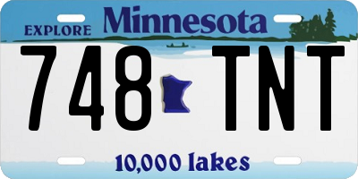 MN license plate 748TNT