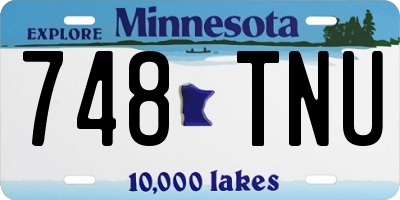 MN license plate 748TNU
