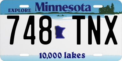 MN license plate 748TNX