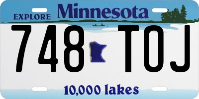 MN license plate 748TOJ