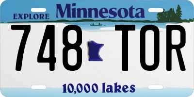 MN license plate 748TOR