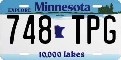 MN license plate 748TPG