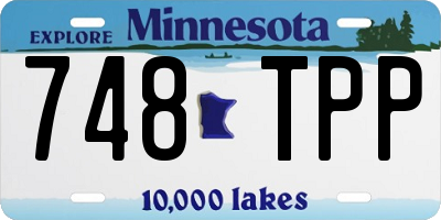 MN license plate 748TPP
