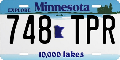 MN license plate 748TPR