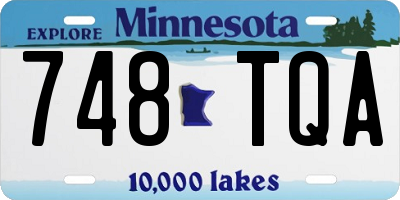 MN license plate 748TQA