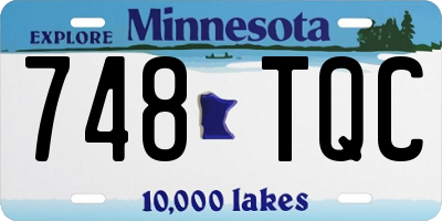 MN license plate 748TQC