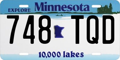 MN license plate 748TQD