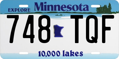 MN license plate 748TQF