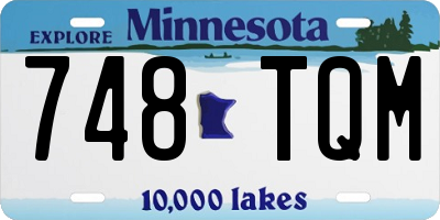 MN license plate 748TQM
