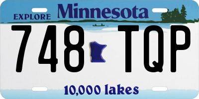 MN license plate 748TQP