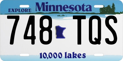MN license plate 748TQS