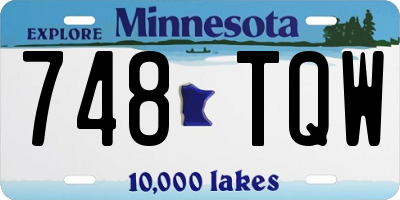 MN license plate 748TQW