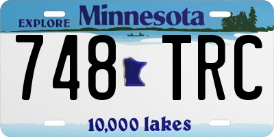 MN license plate 748TRC