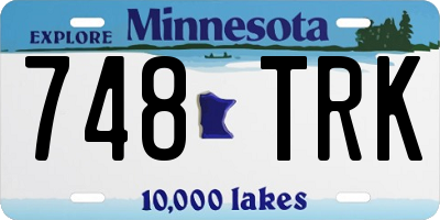 MN license plate 748TRK
