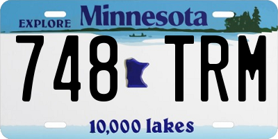 MN license plate 748TRM