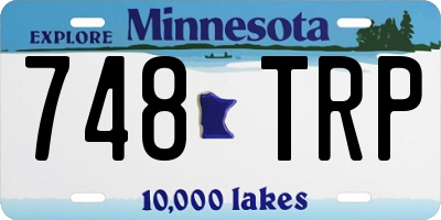 MN license plate 748TRP