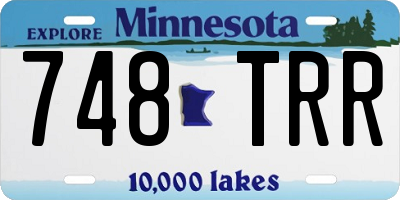MN license plate 748TRR
