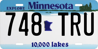 MN license plate 748TRU