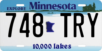MN license plate 748TRY