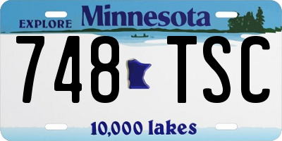 MN license plate 748TSC