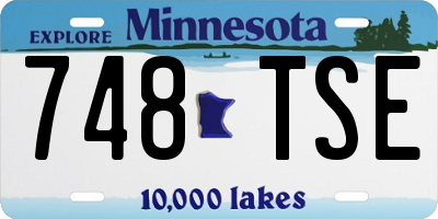 MN license plate 748TSE