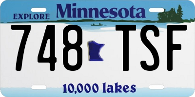 MN license plate 748TSF