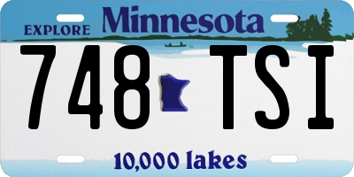 MN license plate 748TSI