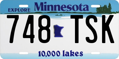 MN license plate 748TSK