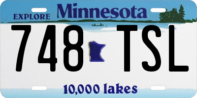 MN license plate 748TSL