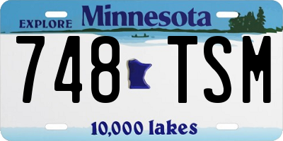MN license plate 748TSM
