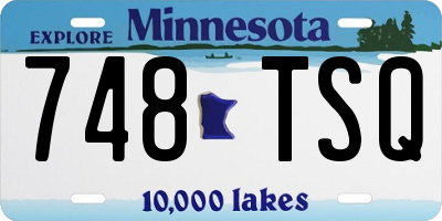 MN license plate 748TSQ