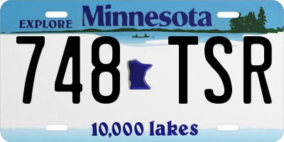 MN license plate 748TSR
