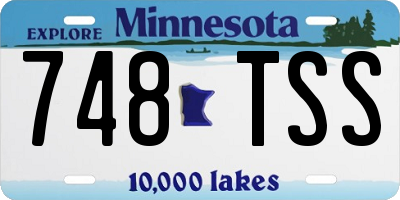 MN license plate 748TSS