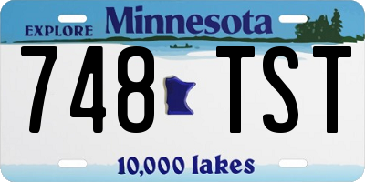 MN license plate 748TST