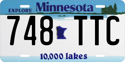 MN license plate 748TTC