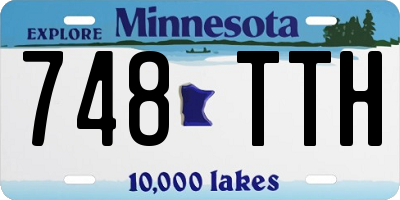MN license plate 748TTH