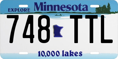 MN license plate 748TTL