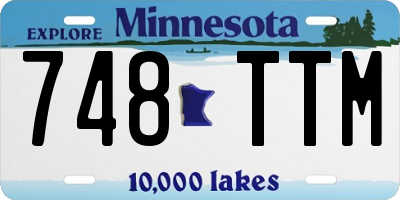 MN license plate 748TTM